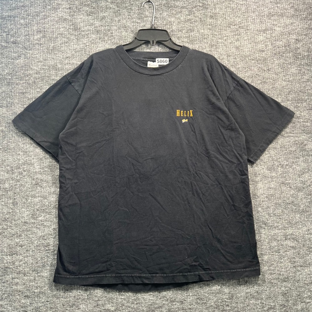 Vintage Helix California Tan T-Shirt Mens XL Black Murina Made in USA 90s Sun